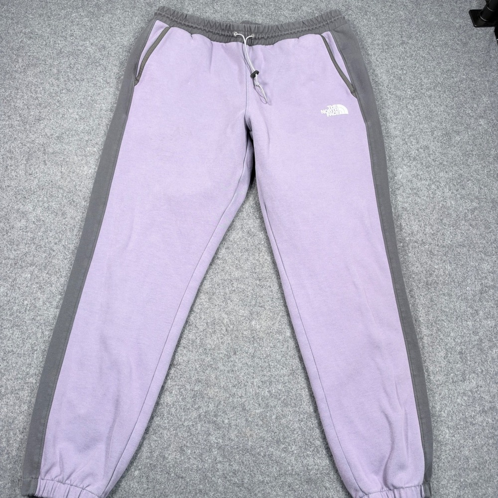 The North Face Mens Purple Grey Colorblock Joggers Sweatpants SP23 L 721556